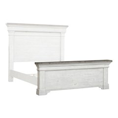 Samuel Lawrence Valley Ridge Distressed White Queen Panel Footboard/Slats