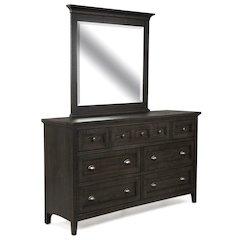 Westley Falls Graphite Drawer Dresser With Landscape Mirror
