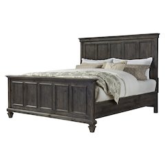 Calistoga Weathered Charcoal Queen Panel Bed