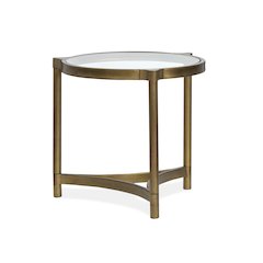 Cassidy Aged Brass And Volakas Classic Round End Table