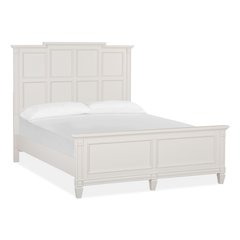 Willowbrook Egg Shell White With Slight Rub Through Queen Panel Bed