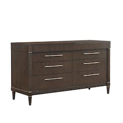 Asher Park 8 Drawer Dresser, Piano Brown Finish
