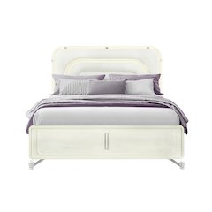 Lyra Beige King Bed With Led