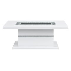 Contemporary Monaco White Coffee Table, White