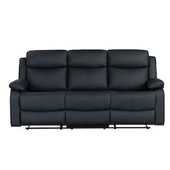 U6026 Black Pu 72A Reclining Sofa With Led
