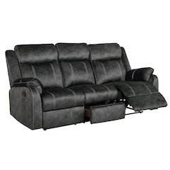 Transitional Domino  Reclining Sofas, Granite