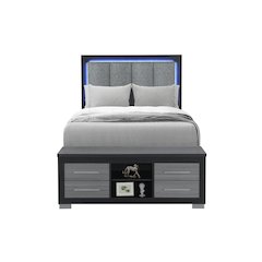 Emma Black/Grey Full Bed With Led And Usb