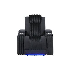 U8000 Black Power Recliner W/ Power Headrest & Led Light