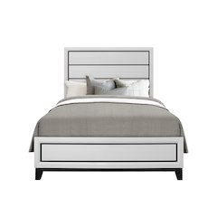Rustic Transitional Kate White Full Bed, White