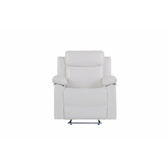 U6026 Blanche White Glider Recliner With Led