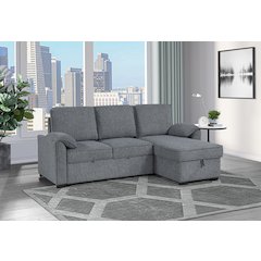 U0808 Dark Grey Reversible Sofa Bed