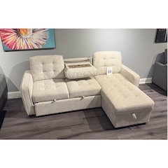 U0707 Brown Reversible Sofa Bed