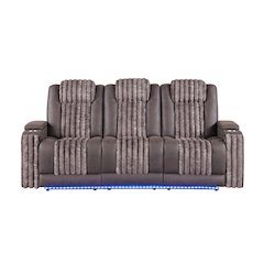 U8000 Brown Pwr Rec Sofa W/Phr, Ddt, Reading Light & Led Light