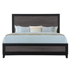 Farmhouse Lisbon Grey And Black King Bed, Black,Grey