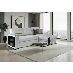 U0212 Blanche Silver Pull Out Sofa Bed