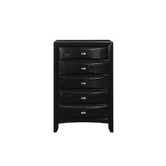 Transitional Linda Black Chest, Black