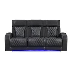 U8611 Blanche Charcoal Power Reclining Sofa With Phr And Led