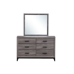 Rustic Transitional Kate Foil Grey Dresser, Foil Grey