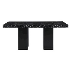 Transitional Dining Table, Black