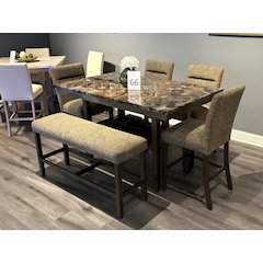 D4355 Brown Bar Stool Kit Of 2