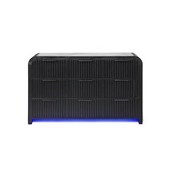Beckett Wht/Blk Dresser W/ Led