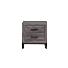 Rustic Transitional Kate Foil Grey Nightstand, Foil Grey