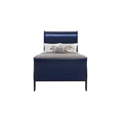 Charlie Blue Twin Bed With Led