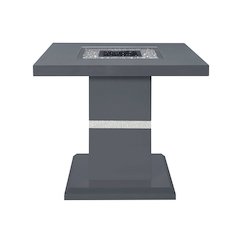 Contemporary Monaco Dark Grey End Table, Dark Grey