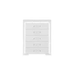 Naomi Silver Marble Chest With Led