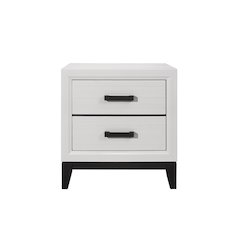 Rustic Transitional Kate White Nightstand, White