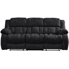 Transitional Reclining Sofa, Ebony