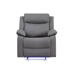 U6026 Grey Pu 46A Glider Recliner With Led