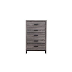 Rustic Transitional Kate Foil Grey Chest, Foil Grey