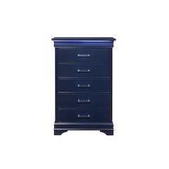 Traditional Glam Charlie Blue Chest With Led, Blue