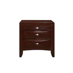 Transitional Linda New Merlot Nightstand, Merlot