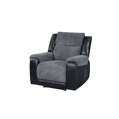 Traditional Glam Recliner, Black,Grey