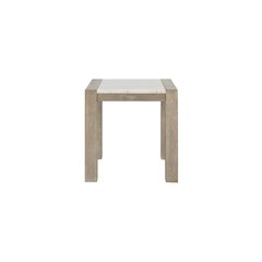 Contemporary End Table, Natural,White
