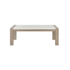 Contemporary Coffee Table, Natural,White