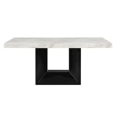 Transitional Dining Table, Black