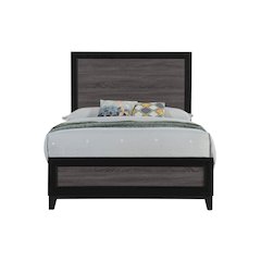 Farmhouse Lisbon Grey And Black Full Bed, Black,Grey
