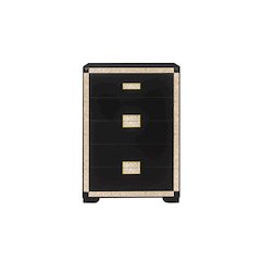 Traditional Glam Blake Black/Gold Chest, Black,Gold