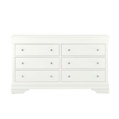 Traditional Glam Pompei Metallic White Dresser, Metallic White