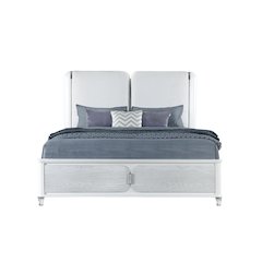 Contemporary Apollo Grey King Bed, Grey