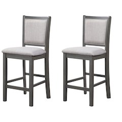 Amy Counter Chair (2/Ctn)-Gray