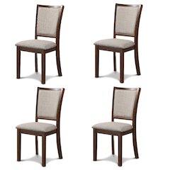 Amy Wood Dining Chair in Cherry (Set of 4)