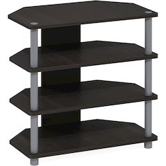 Turn-N-Tube Easy Assembly 4-Tier Petite TV Stand, Espresso