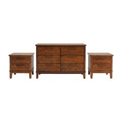 Cagney 3-Pc Wood Bedroom Set with Dresser in Chestnut