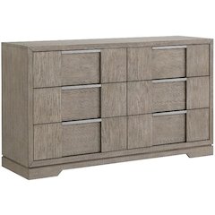 Argo 6-Drawer Dresser in Grey