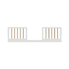 Graco Universal Toddler Safety Guardrail Kit-Dowel - White with Driftwood