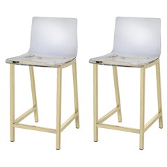 Acrylic Counter Stool Gold - Set of 2